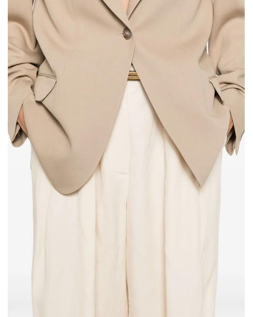 Stella Mc Cartney Butter Linen Blend Pants Stella McCartney de color White