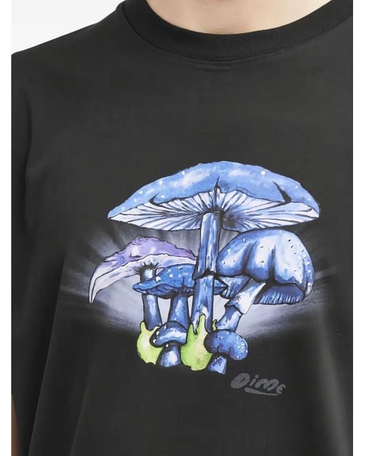 Dime Poison プリント Tシャツ Black