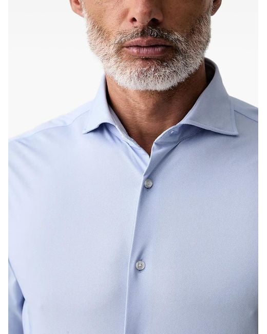 Joop! Blue Spread-Collar Long-Sleeve Shirt for men