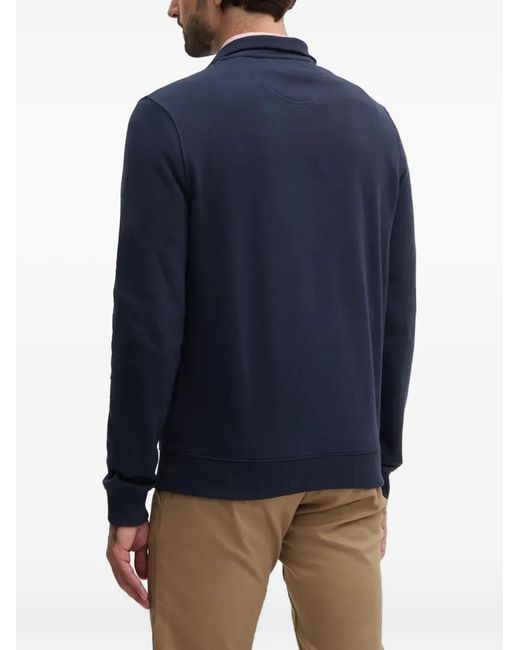 Barbour Blue Zip Sweatshirt for men