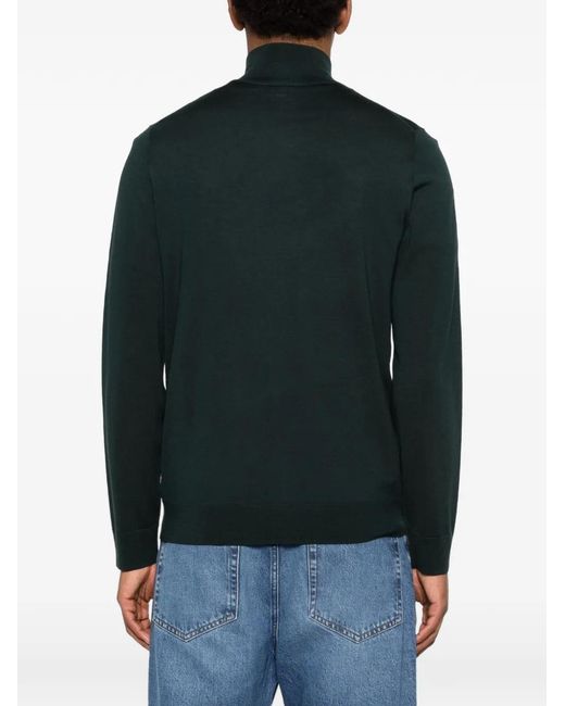 Paul Smith Green Signature Stripe Zip Through Cardigan for men