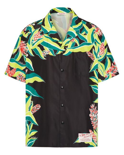Garavani Volcano-print Short-sleeve Shirt in for Men |