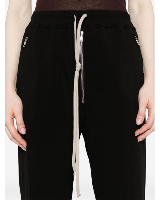 Rick Owens Black Drop Crotch Track Pants