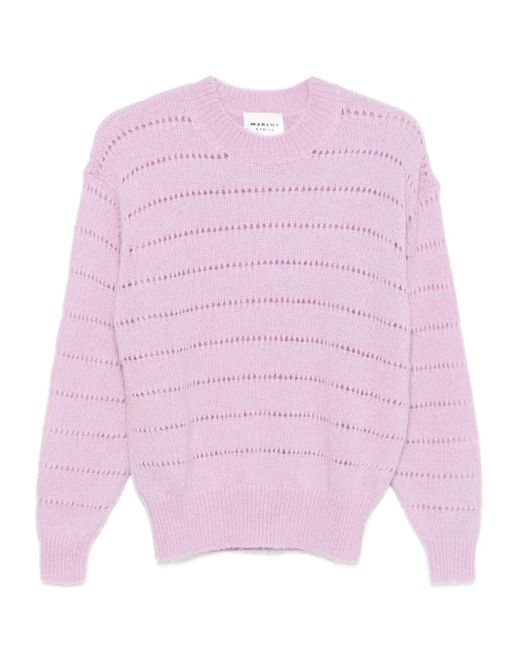 Jersey a rayas con perforaciones Isabel Marant de color Pink