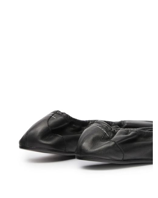 MM6 by Maison Margiela Black Anatomic Travel Ballerina Flats