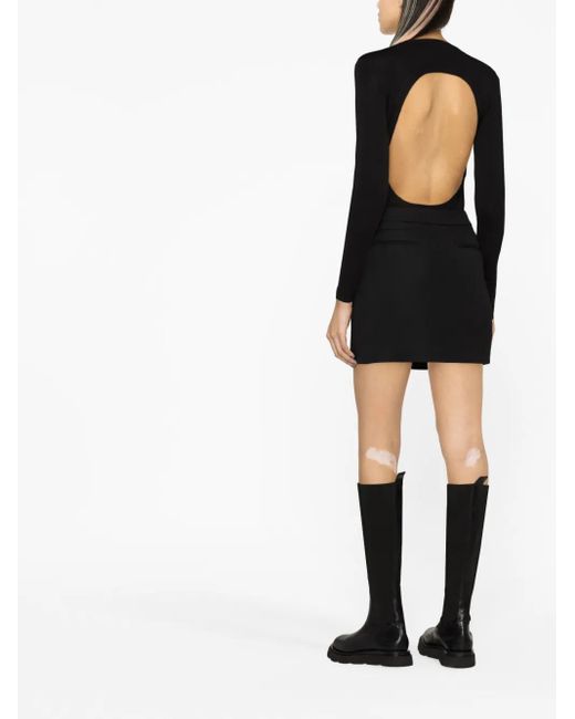 Valentino Garavani Black Open-Back Knitted Top