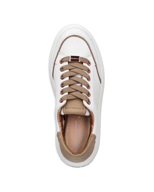 Alexander Smith White Lancaster Lace-Up Sneakers