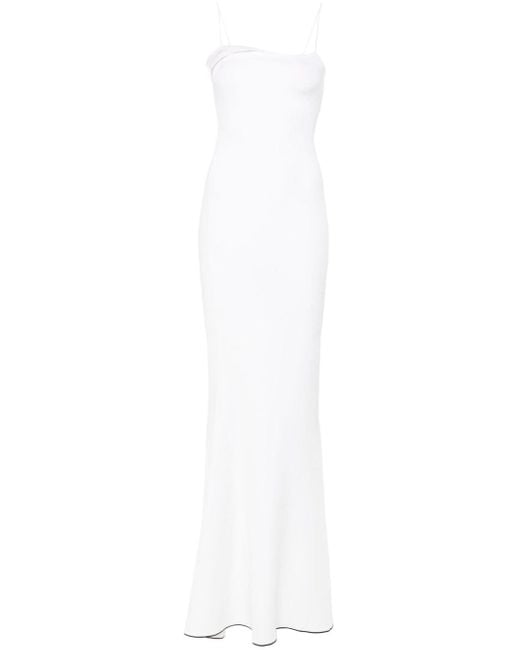 Robe La Robe Aro à jupe sirène Jacquemus en coloris White