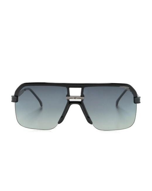 Occhiali Da Sole Con Montatura Stile Pilota di Carrera in Blue da Uomo