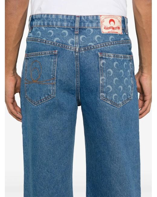 MARINE SERRE Moon Laser Jeans in het Blue voor heren