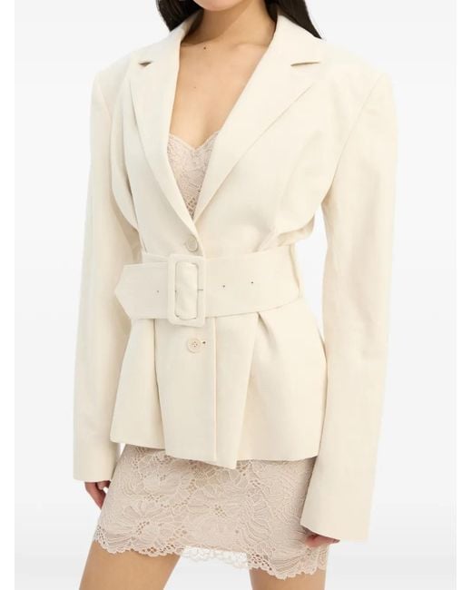 ROTATE BIRGER CHRISTENSEN White Belt-Detail Blazer