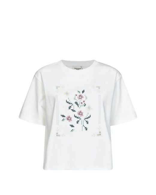 Weekend by Maxmara White Logo-Embroidered T-Shirt