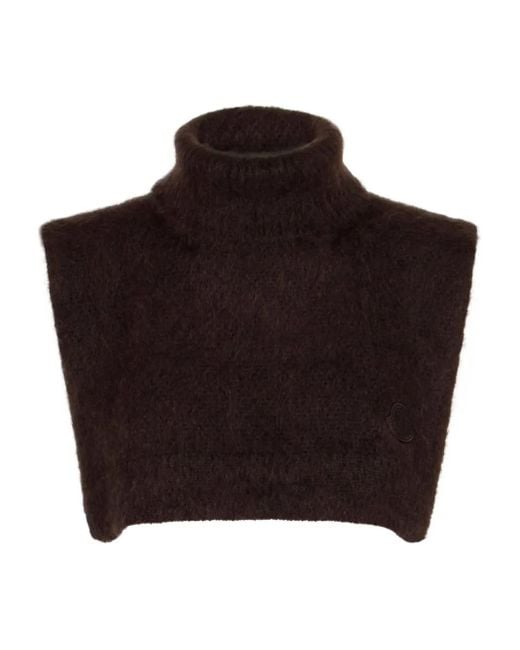 Moncler Black Turtleneck Cropped Top