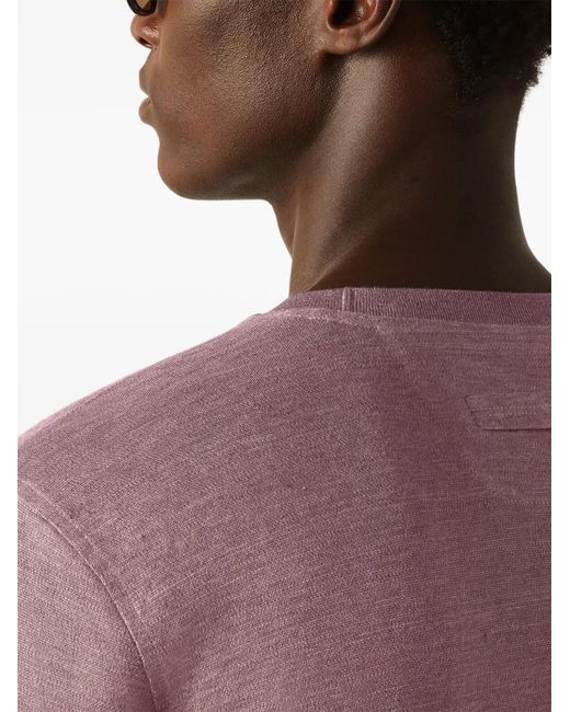 Zegna Pink Oasi Lino T-Shirt for men