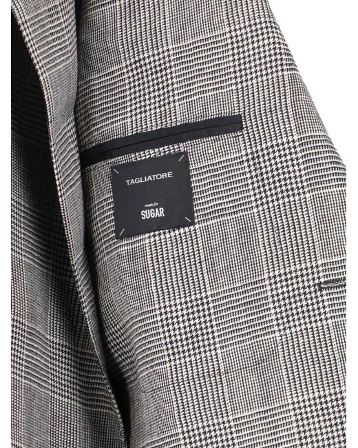 Tagliatore Geruite Blazer in het Gray voor heren