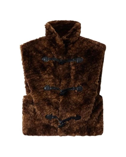 Isabel Marant Brown Faux-Fur Duffle Vest