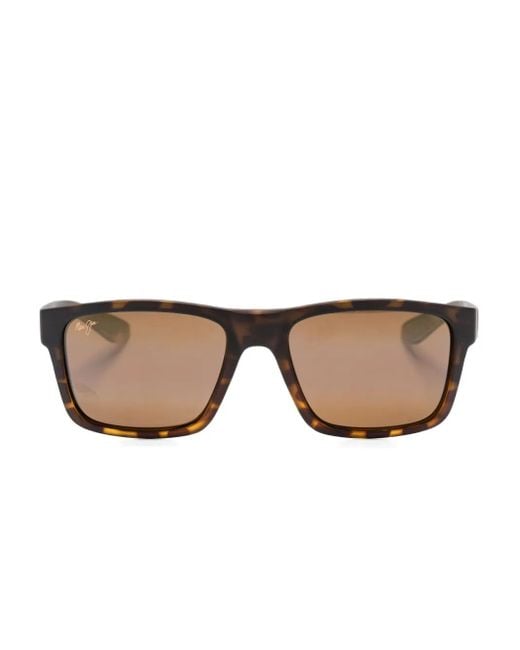 Maui Jim Brown Rectangle-Frame Sunglasses