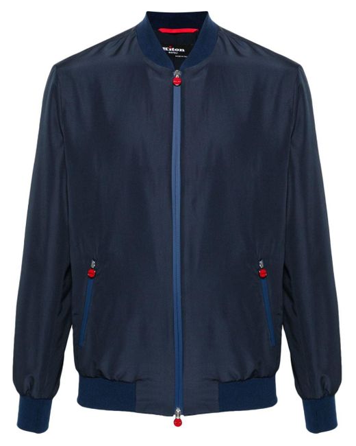 Kiton Blue Zipped Lightweight Jacket for men