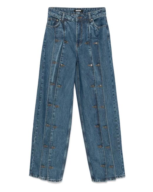 ROTATE BIRGER CHRISTENSEN Blue Decorative-Button Jeans