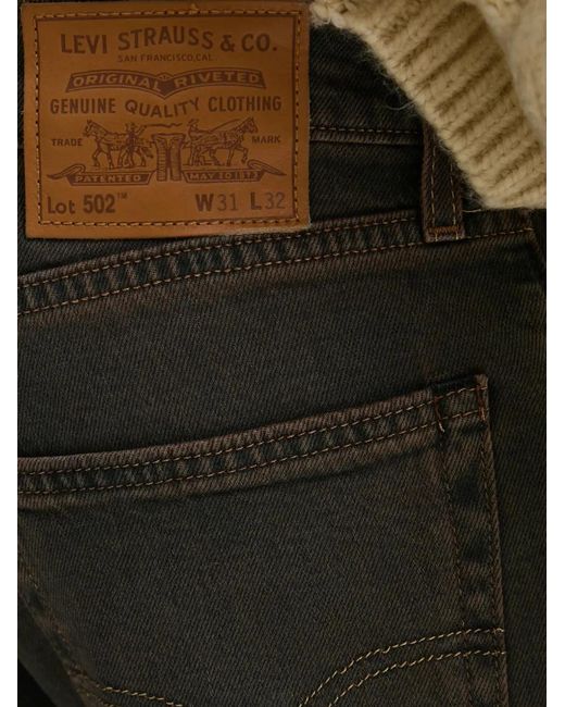 Jean 502 À Patch Logo Levi's pour homme en coloris Brown