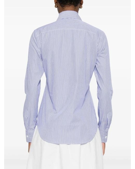 Chemise Rayée À Boutonnière Gea Mazzarelli en coloris Blue