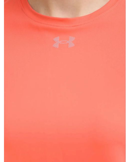 Under Armour Red Velociti Pro Perforated-Detail Logo-Print T-Shirt