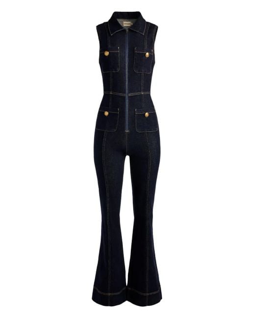 Alice + Olivia Rachel ノースリーブ ジャンプスーツ Blue
