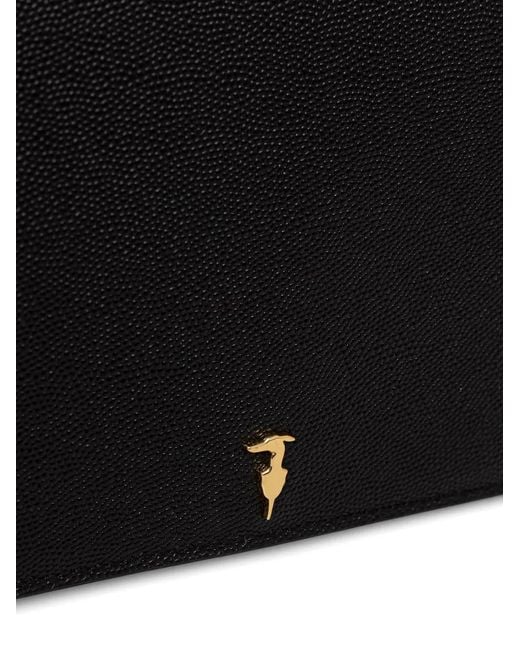 Trussardi Black Grainy Chain-Link Crossbody Bag