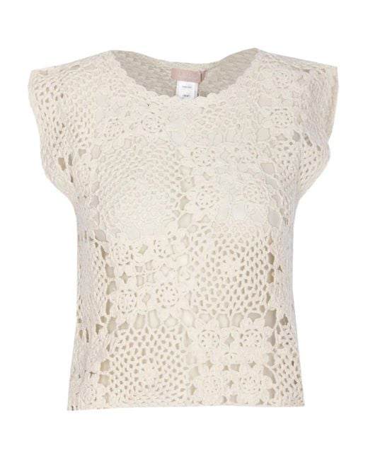Liu Jo White Knitted Top