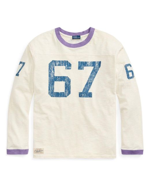 Polo Ralph Lauren White Numerical-print Cotton T-shirt