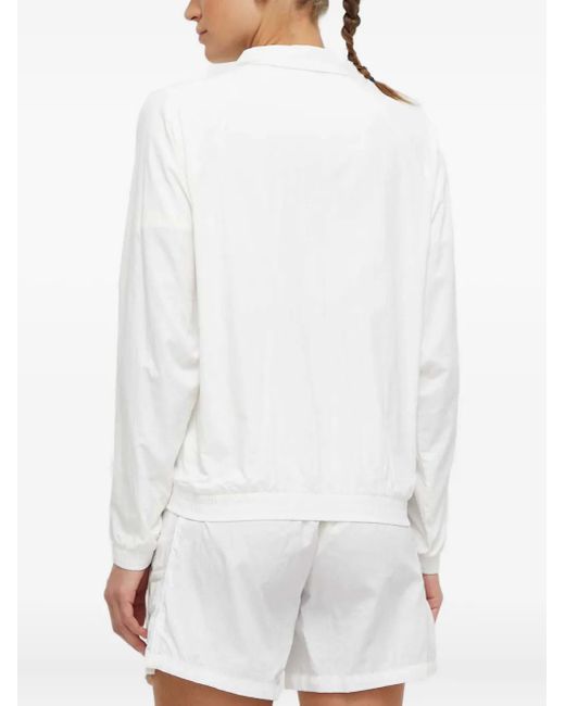 Adidas White Half-Zip Hooded Jacket