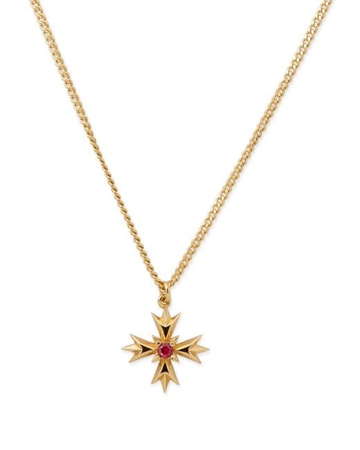 Emanuele Bicocchi Metallic Crest Crystal Necklace