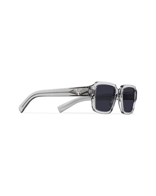 Prada Blue Logo-Detail Square-Frame Sunglasses for men