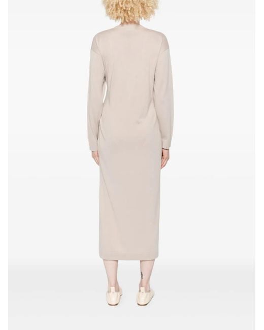 Liu Jo タイフロント Vネックドレス Natural