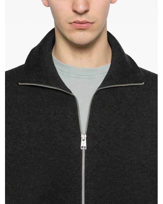 Etudes Studio Black Cardigan Milano À Fermeture Zippée