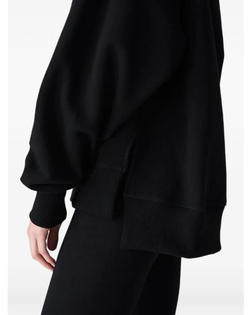 Vera Wang Black Hoodie Oversize À Logo Imprimé