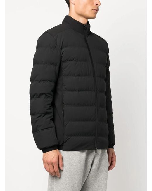 Woolrich Black Logo-Patch Padded Jacket for men