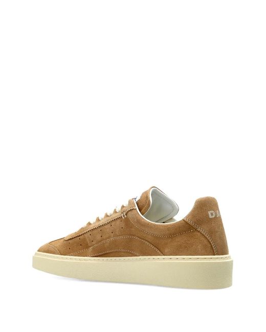 DSquared² Brown Perforated Suede Sneakers