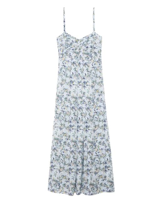 Zadig & Voltaire White Floral-Pattern Maxi Dress