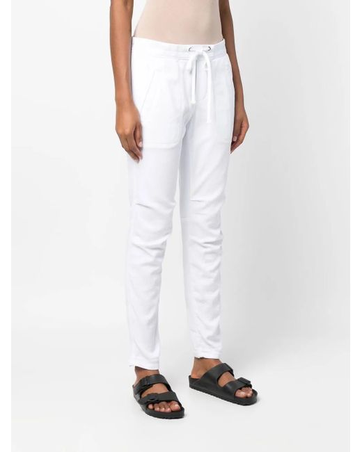 James Perse White Jersey Track Pants