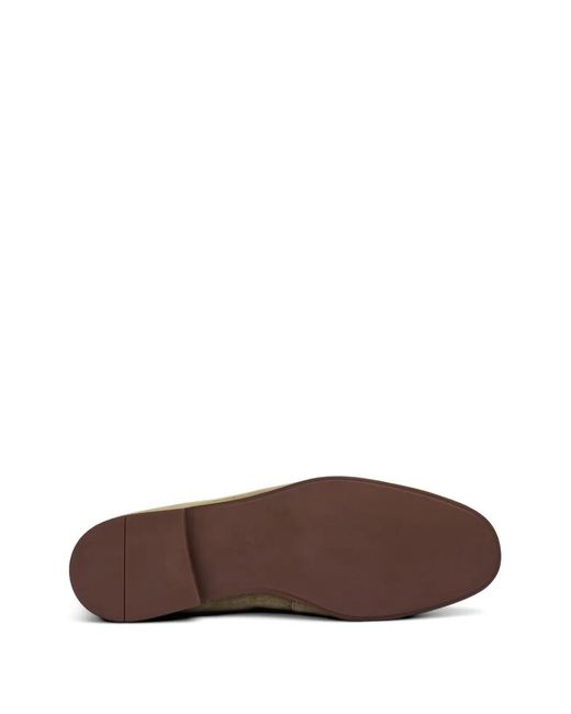Frau Green Clasp-Detail Suede Loafers for men