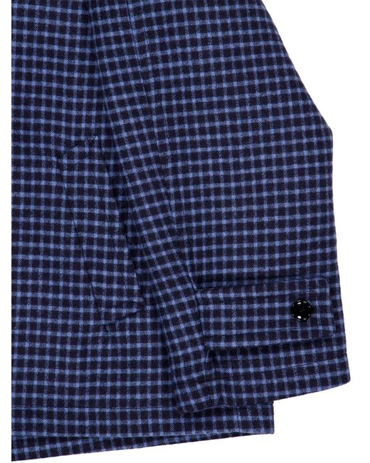 Marni Karierte Jacke Mit Knöpfen in Blue für Herren