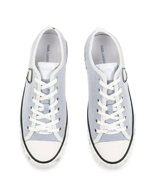 Karl Lagerfeld White Kampus Max Nft Ikonik-Patch Platform Sneakers