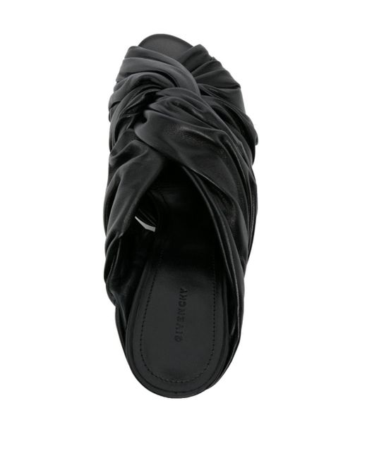 Givenchy Black Twist Leather Mules