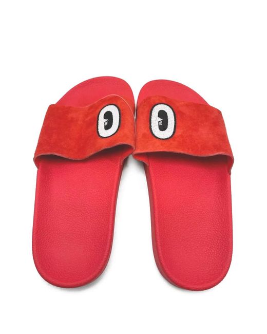 Adidas X Hattie Stewart 'adilette Red/white/core Black' サンダル