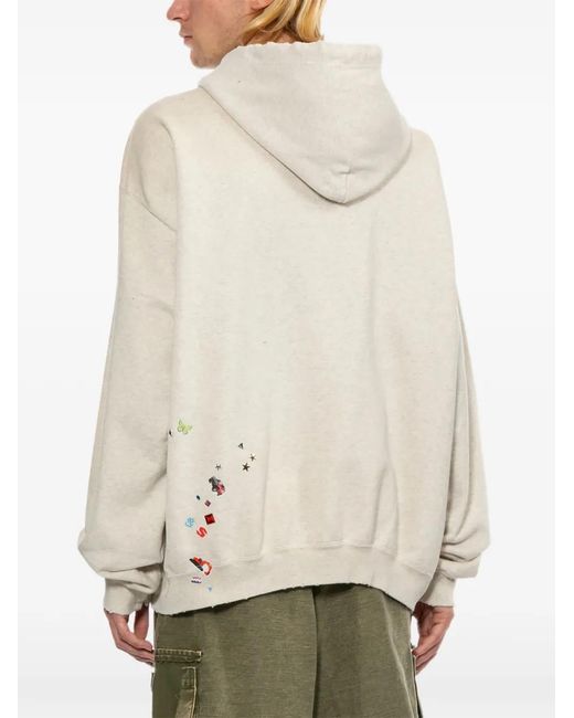 Maison Mihara Yasuhiro Natural All-Over Graphic Print Hoodie for men