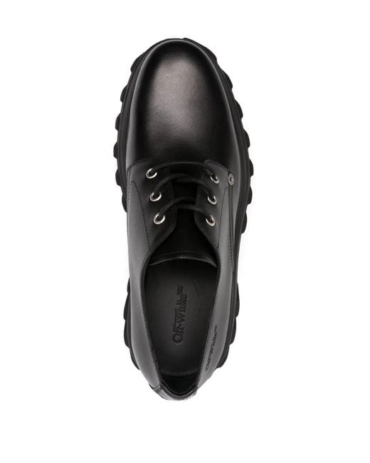 Off-White c/o Virgil Abloh Black Exploration Leather Derby Shoes for men