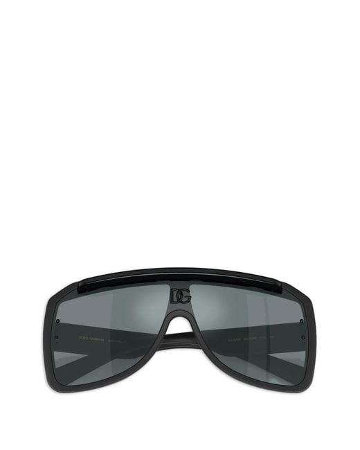 Dolce & Gabbana Gray Dg Logo-Plaque Sunglasses