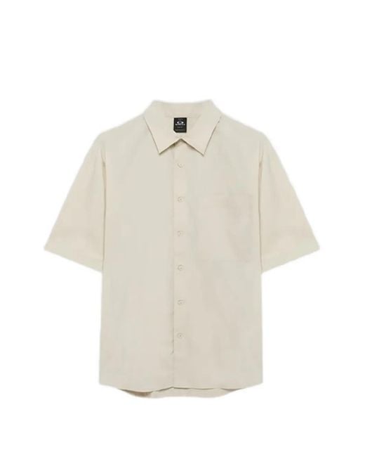 Oakley White Button Classic-Collar Shirt for men