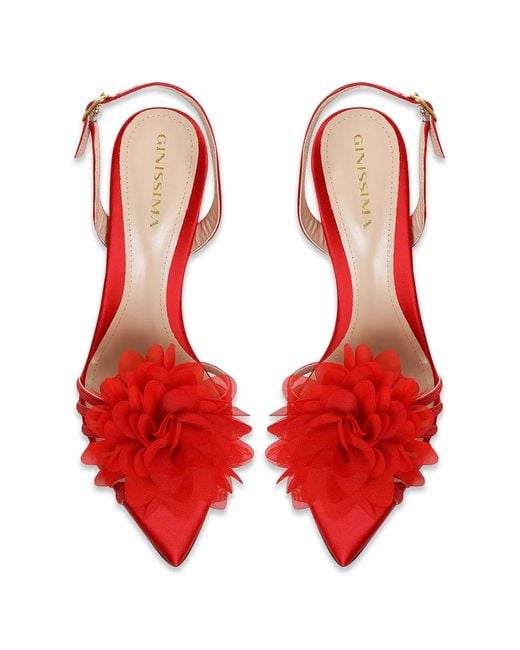 Ginissima Red Julia Heeled Sandals